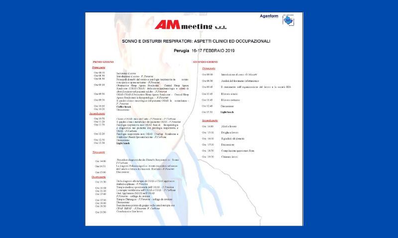 SONNO E DISTURBI RESPIRATORI: ASPETTI CLINICI ED OCCUPAZIONALI 
